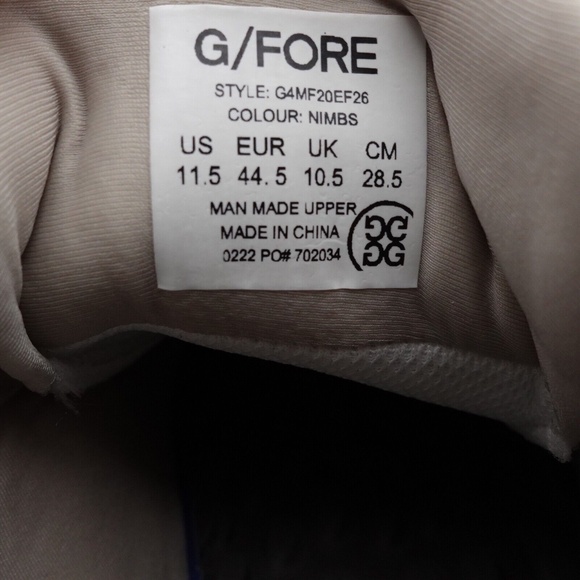 NEW Men's G/FORE MG4+ Golf Shoes G4MF20EF26-NIMBS Nimbus - Picture 11 of 16